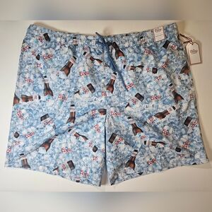 Coors Light Swim Trunks Mens 3XLT Blue Adjustable Beachy Vacation Shorts NEW‎
